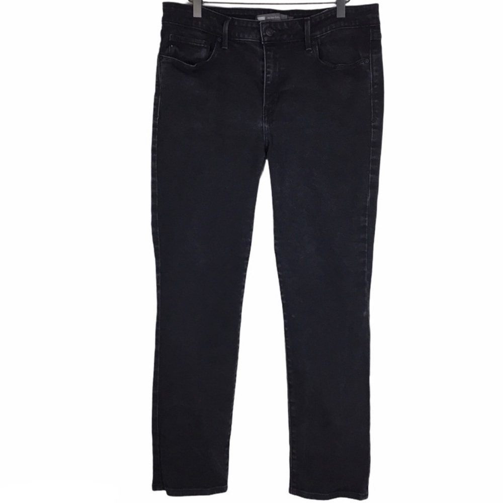 LEVI’S Jeans Mid Rise Skinny Slim Faded Black Wash Stretch Denim Plus Size 14